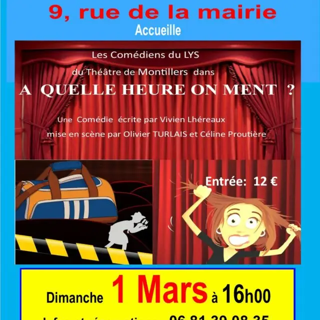 Affiche A QUELLE ON MENT Montillers 1er mars 2026à 16 h 00