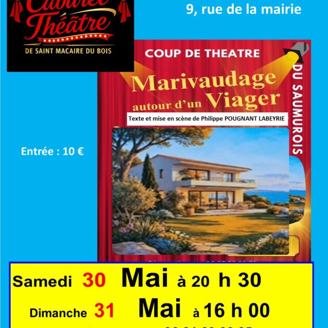 Affiche Marivaugage autour d'un viager 30 ert 31 mai 2026 bis
