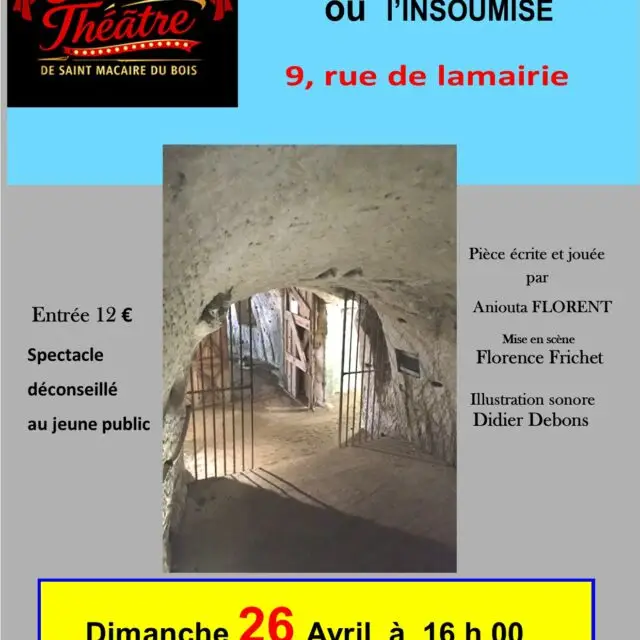 affiche Elisbeth BATHORY ou l'insoumise 24 au 26 aril 2026, définitive