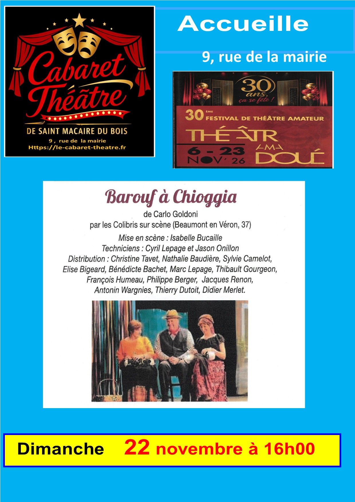 affiche theatramadoue 2026 Barouf à Coggia